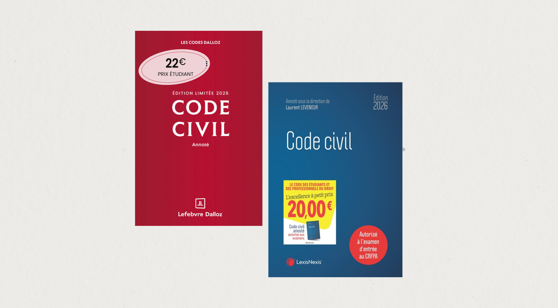 Les Codes LexisNexis et Dalloz sont disponibles !
